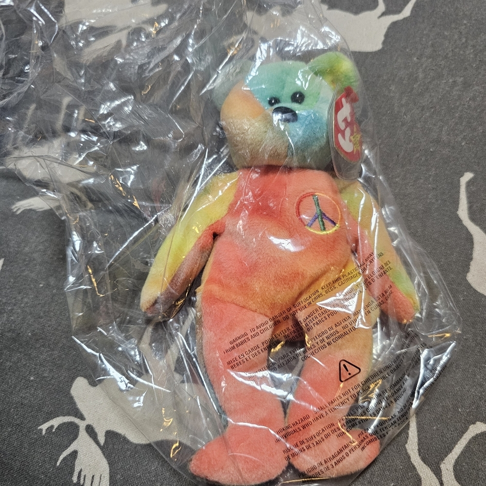 Beanie babies PVC TY peace RARE